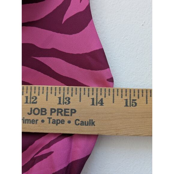 Princess Polly Women's Mini Dress Gia Pink Zebra Animal Print Cowl Neck Size 4 - Picture 8 of 16